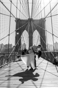 NYC Photography Engagement photoshoot New York City Brooklyn Bridge
