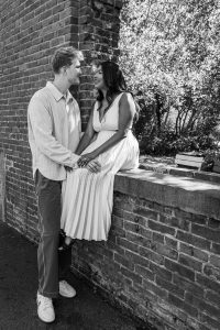Engagement photoshoot of couples embracing