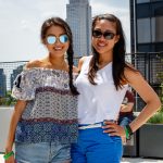 Beautiful women in NYC rooftop party photographer