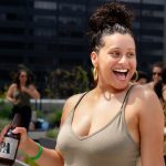 Candid Moments, Candid Photography, Celebration, City Lights, City Views, Cityscape, Entertainment, event, Fashion, Festivities, Fun, Happy Faces, latina portrait, Night Out, Nightlife, NYC, Outdoor Event, Rooftop Party, Socializing, Style, Trendy, Urban Lifestyle