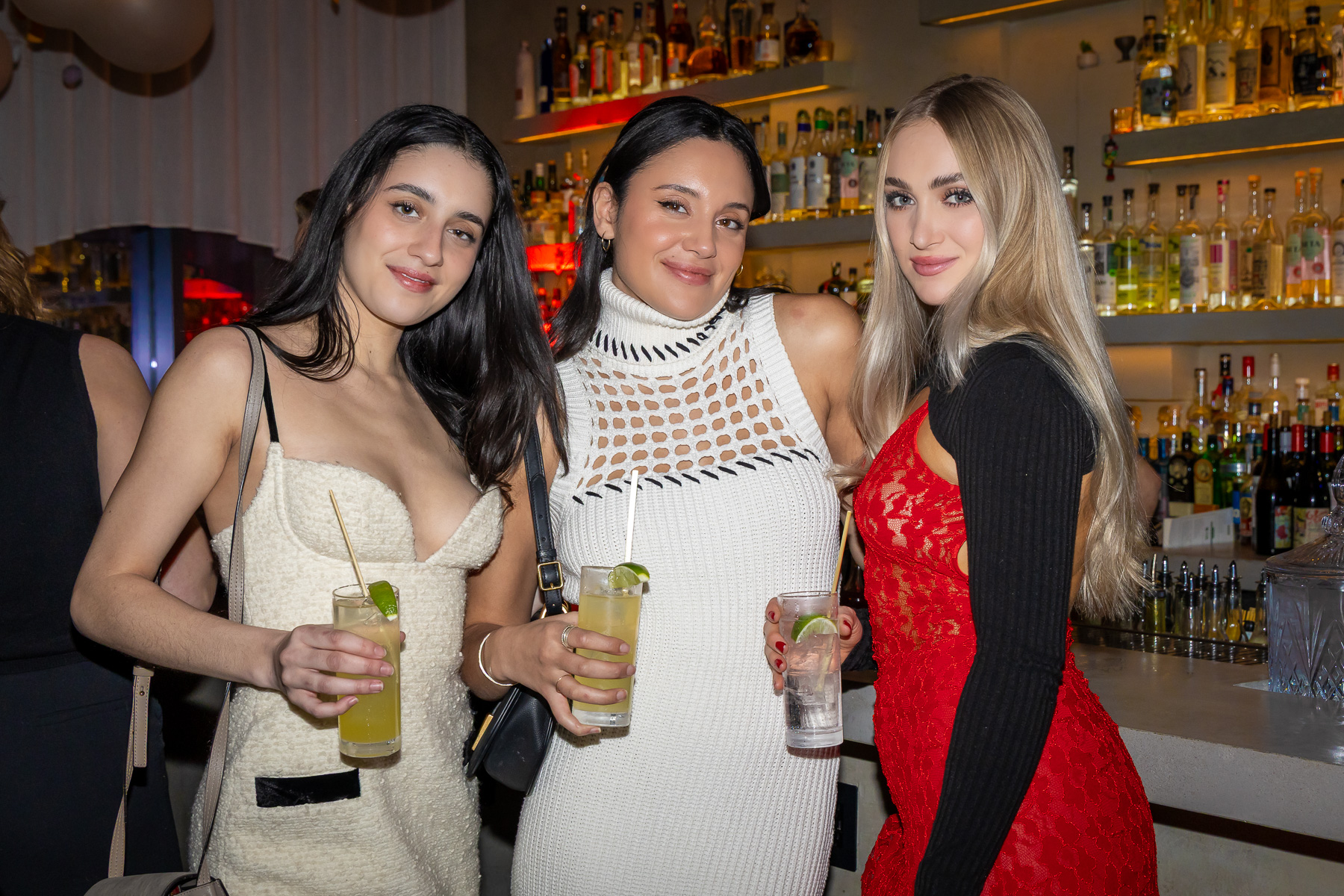 Group portrait at a Christmas party with luxury décor in Brooklyn.