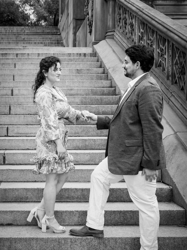 Bethesda Staircase couples photoshoot in Central Park